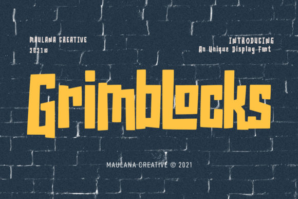 Grimblocks: A Bold Display Font for Digital Brand Impact