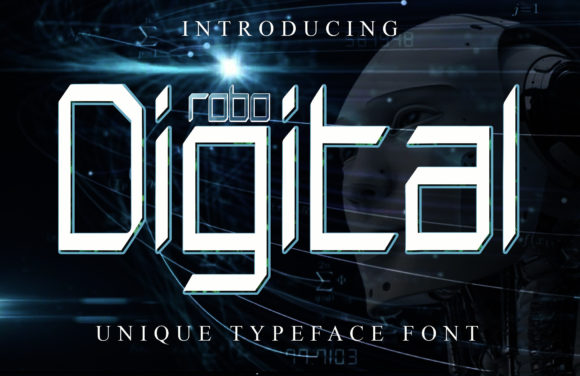 Robo Digital: A Bold Display Font for Digital Branding