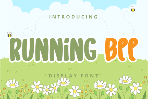 Running Bee: A Playful Display Font for Digital Branding