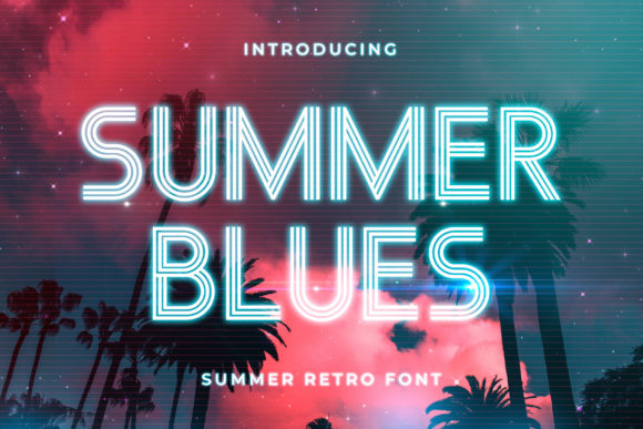 Summer Blues: A Retro Display Font for Editorial Charm