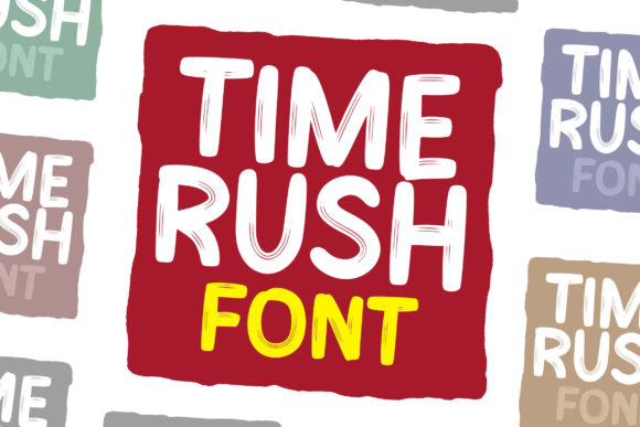 Time Rush: A Brushed Display Font for Bold Digital Identity