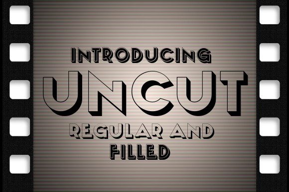 Uncut: A Bold 3D Display Font That Makes Handmade Designs Pop