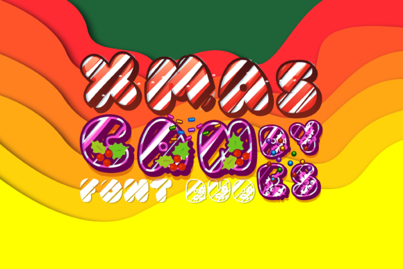 Xmas Candy Canes Duo: A Playful Display Font for Holiday Branding